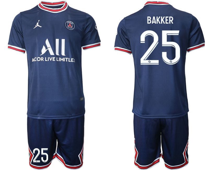 Men 2021-2022 Club Paris St German home blue #25 Soccer Jersey->customized soccer jersey->Custom Jersey